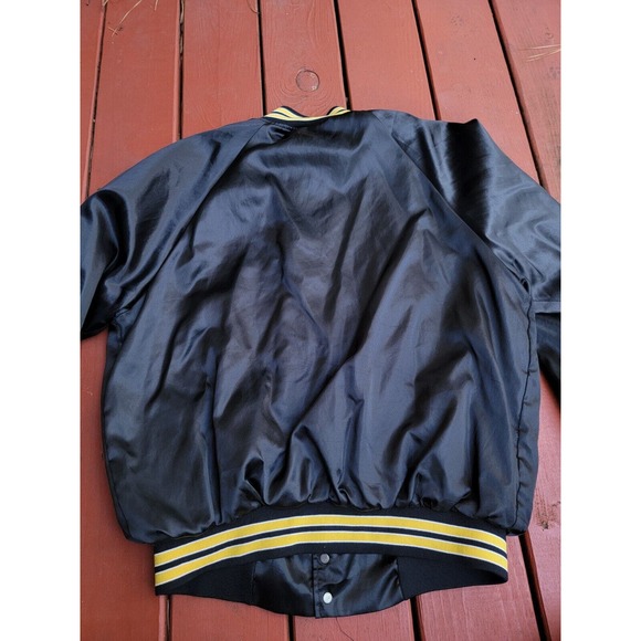 Vintage 80’s Caterpillar CAT Machinery Satin Varsity Bomber Jacket Size XL - Picture 10 of 10